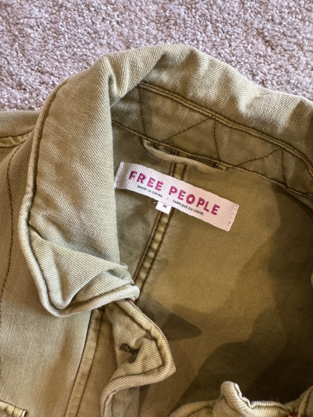 free people green utility jacket - Picture 6 of 9